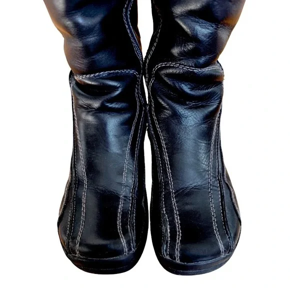 Aldo Black Leather Winter Boots, Size 38/7.5 - Picture 5 of 16